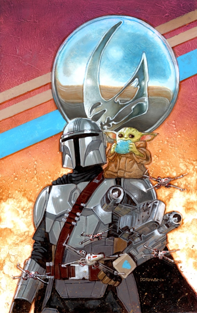 Mandalorian & Grogu: Danger in the Dark #1 Dave Dorman Cover Art